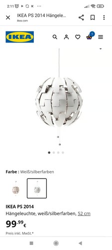 Ikea 2014 hängeleuchte - ps,