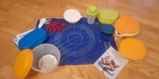 Tupperware Set 11tlg Konvolut Backmatte Omelett Shaker Messlöffel Schüsseln Buch