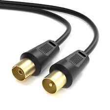 7,5m TV Antennenkabel HDTV FullHD 135db 75Ohm Koaxialkabel 4K UHD Stecker Buchse