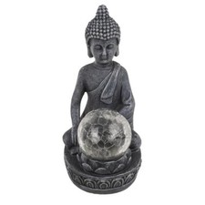 LED Solar Licht Deko Buddha mit Farbwechsel Lampe 23 cm solarbetrieben