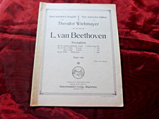 BEETHOVEN Sonaten III Noten für Klavier (Wiehmayer) Inhalt in Beschreibung