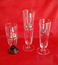 3 Bier Gläser - Kirner Brauerei   0,2 und 0,3 l - Goldrand  Erinnerung  Rastal -