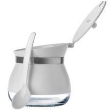 KADAX Zuckerdose mit Löffel, 270ml Zuckerbehälter aus Glas