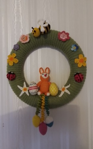 Türkranz gehäkelt ostern - gehäkelt,