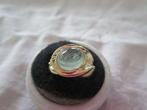 Aquamarin ring gold gebraucht - aquamarin,