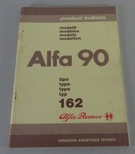 Product Bulletin / Einführungsschrift Alfa Romeo Alfa 90 Typ 162 von 09/1984