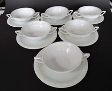 Maria weiß, Rosenthal, CLASSIC ROSE 6 x Suppentassen mit UT; 2-tlg.