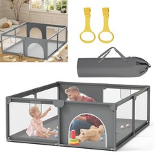 Laufgitter Krabbelgitter Spielstall mit Einstieg Schutzgitter Laufstall Baby