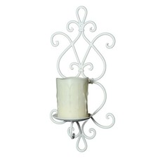 WANDLEUCHTE Kerzenständer Eisen 37cm hoch Kerzenhalter Nostagie Landhausstil