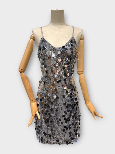 Sexy glitzerkleid silber - glitzerkleid, –