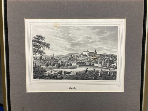 Alter stich stahlstich gotha - alter,