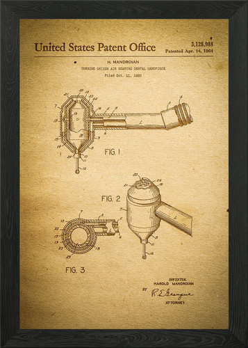 Dental drill gerahmtes - dental,