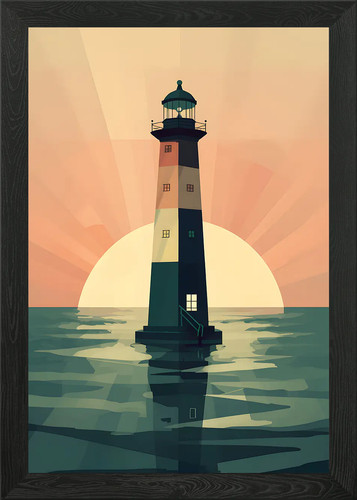 Sonnenuntergang leuchtturm - sonnenuntergang,