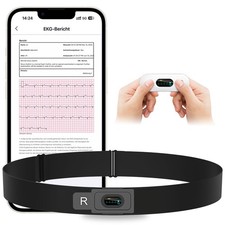 2025 Brustgurt Mobiles EKG-Herzmonitor-EKG-Gerät mit Bluetooth App KI-Analyse