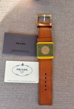 PRADA Damen Armbanduhr gelb/olive Vintage