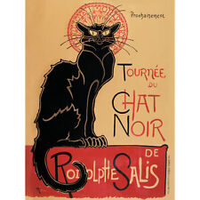 Französische Vintage Werbung Tournee Du Chat Noir Rodolphe Salis Leinwand Poster Wandbild