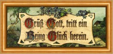 Haussegen "Grüß Gott tritt