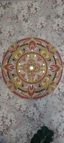 Handgemalte mandala mit - 50, cm