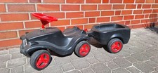 Big Bobby Car Fulda schwarz mit Anhänger, Trailer, mit Flüsterreifen