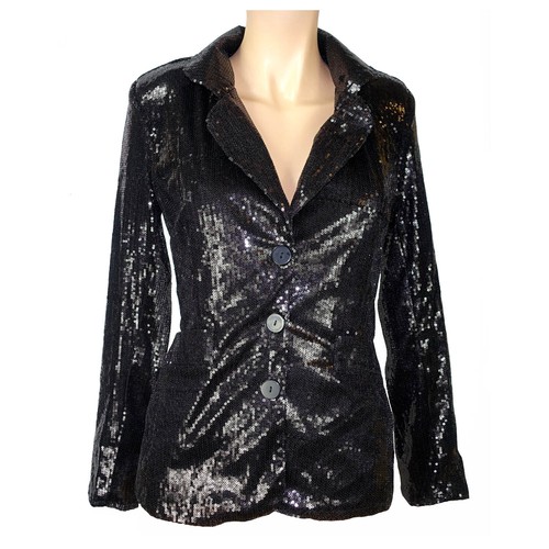 Schwarz pailletten jacket - schwarz, /