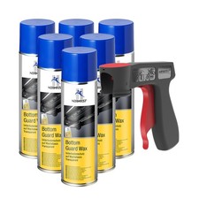 Unterbodenschutz Wachs Steinschlagschutz Bottom Guard Wax Spray 6x 500ml + PG