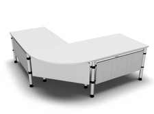 Schreibtischkombination H27 mit Knieraumblenden Winkelschreibtisch Schreibtisch