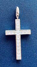 Thomas Sabo Kreuz Anhänger Groß Silber Glitzersteine ❤️ Geschenk Weihnachten  
