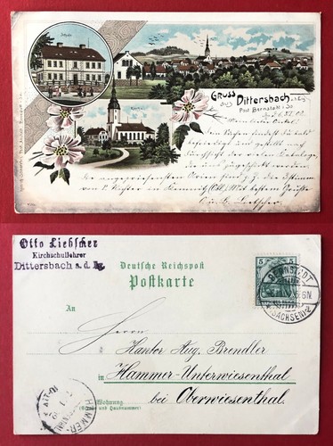 Litho dittersbach bei - dittersbach,