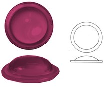 Bleiverglasungstein Bullauge glatt aus Glas, 1 Stk., rund, Ø ca. 25 mm, h ca. 6 