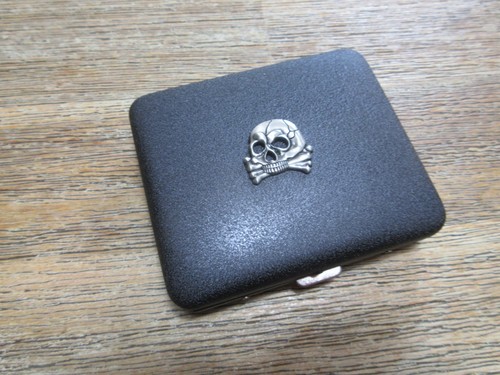 Zigaretten etui black crackle - black,