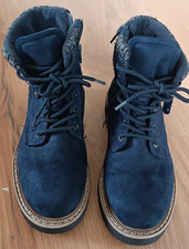 ??? Landrover Stiefeletten gr. 36 blau Boots Strick ???
