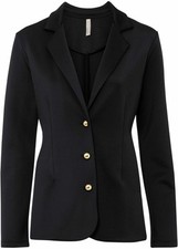 Blazer mit goldfarbenen Knöpfen Gr. 36 Schwarz Damenblazer Sakko Jacke Neu