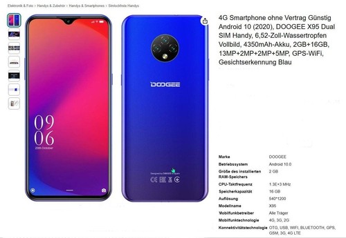 Handy doogee x95 - doogee,