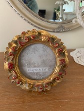 Fotorahmen Goldfarbig Rund