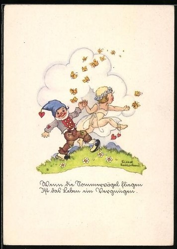 Künstler liesel - künstler-ak,