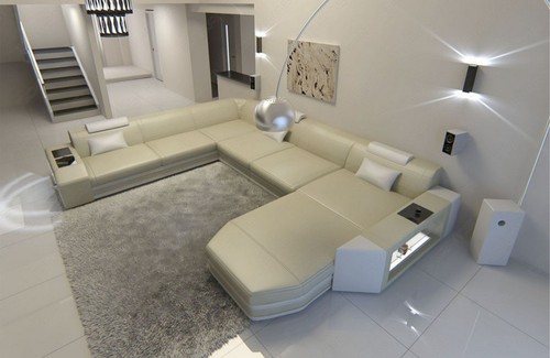 Ledercouch wohnlandschaft sofa - ledercouch,