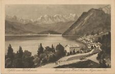 alte AK Urfeld am Walchensee vor 1945, Wiesmayer's Hotel Post und Jäger am See