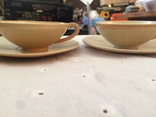 Bauhaus, Otto Lindig, 2 Teetassen, Form 4374, um 1930, Karlsruher Majolika