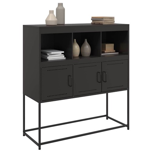 Sideboard schwarz 100x39x107 - schwarz,
