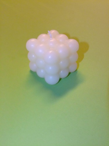 Bubble cube kerze weiß - cube,