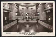 Passagierschiff RMS Queen Mary Cabin Swimming Pool, Ansichtskarte 