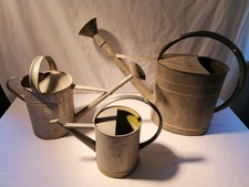 3x Zink Gießkanne verzinkt