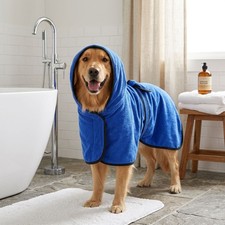 Hunde-Bademantel mit Kapuze