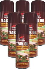6 x 400 ml Teaköl Spray Gartenmöbel Hartholz Terrassendielen Schutz Pflege