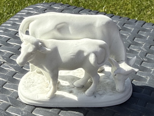 Porzellanfigur kühe weiß - porzellanfigur, kühe,