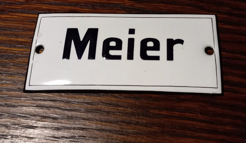 Antikes emailschild - antikes,