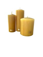 3er Set 100% reine Bienenwachs Kerzen/verschiedene Größen Imker aus Deutschland
