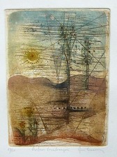 René Carcan 1925 Brüssel / schöne Radierung, handsigniert / Limitierte Auflage