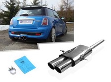 Fox Sportauspuff mittig Mini Cooper S R56 2x100 abgeschrägt