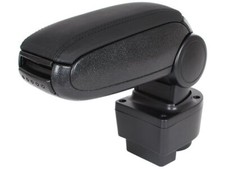 SCHWARZES ECO LEDER ARMLEHNE+ MONTAGESET FÜR OPEL CORSA C 00-